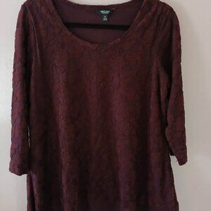 Simply Vera Dark Red Top